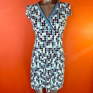 Ann Taylor Blue and White Polka Dot Dress